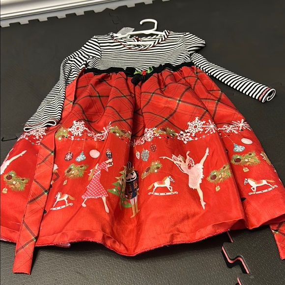 Bonnie Jean Other - Bonnie Jean Red and Black Dance Dress with Festive Flair